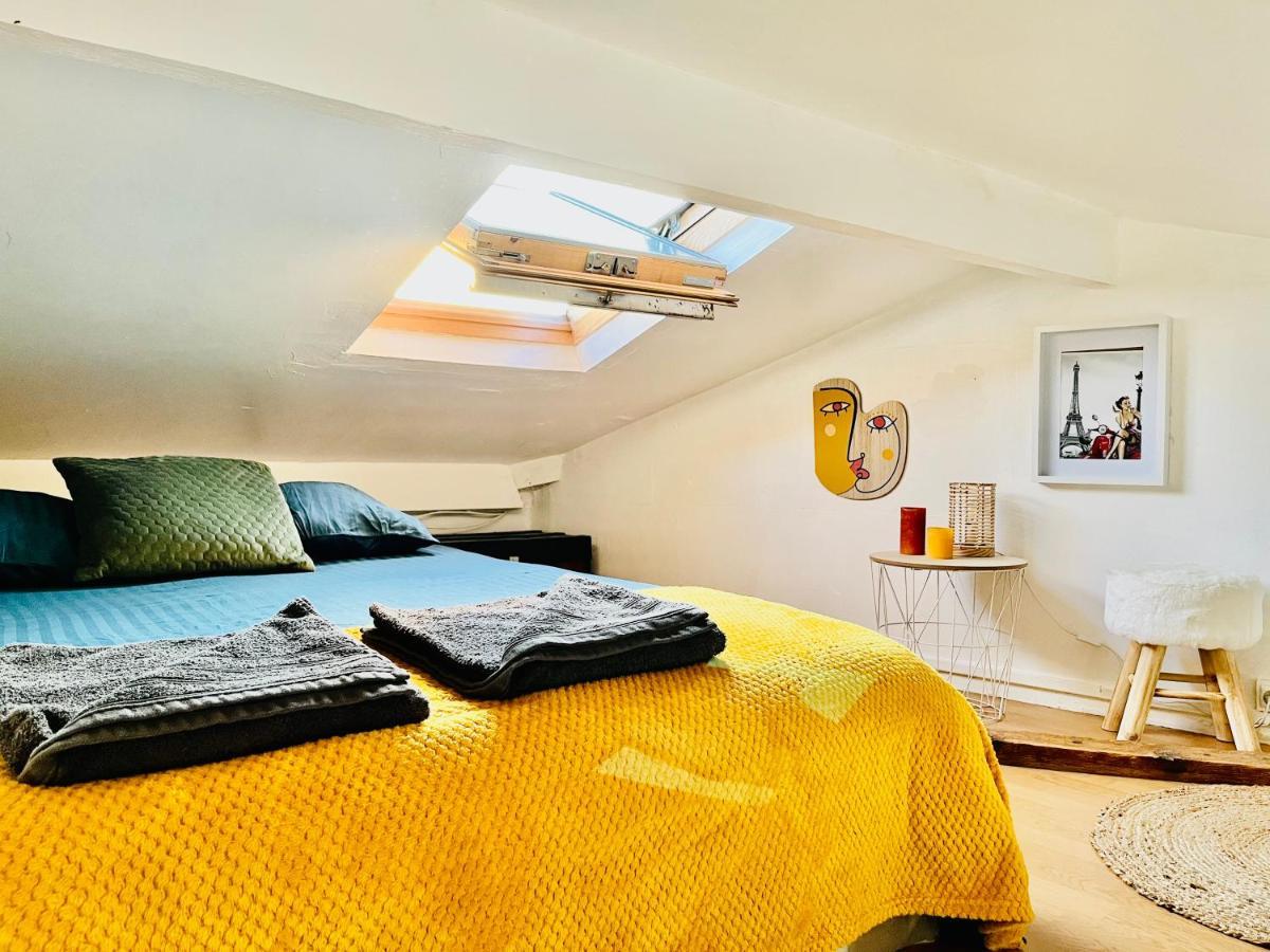 Parc Buttes Chaumont - Studio Mezzanine Paris Appartement Buitenkant foto