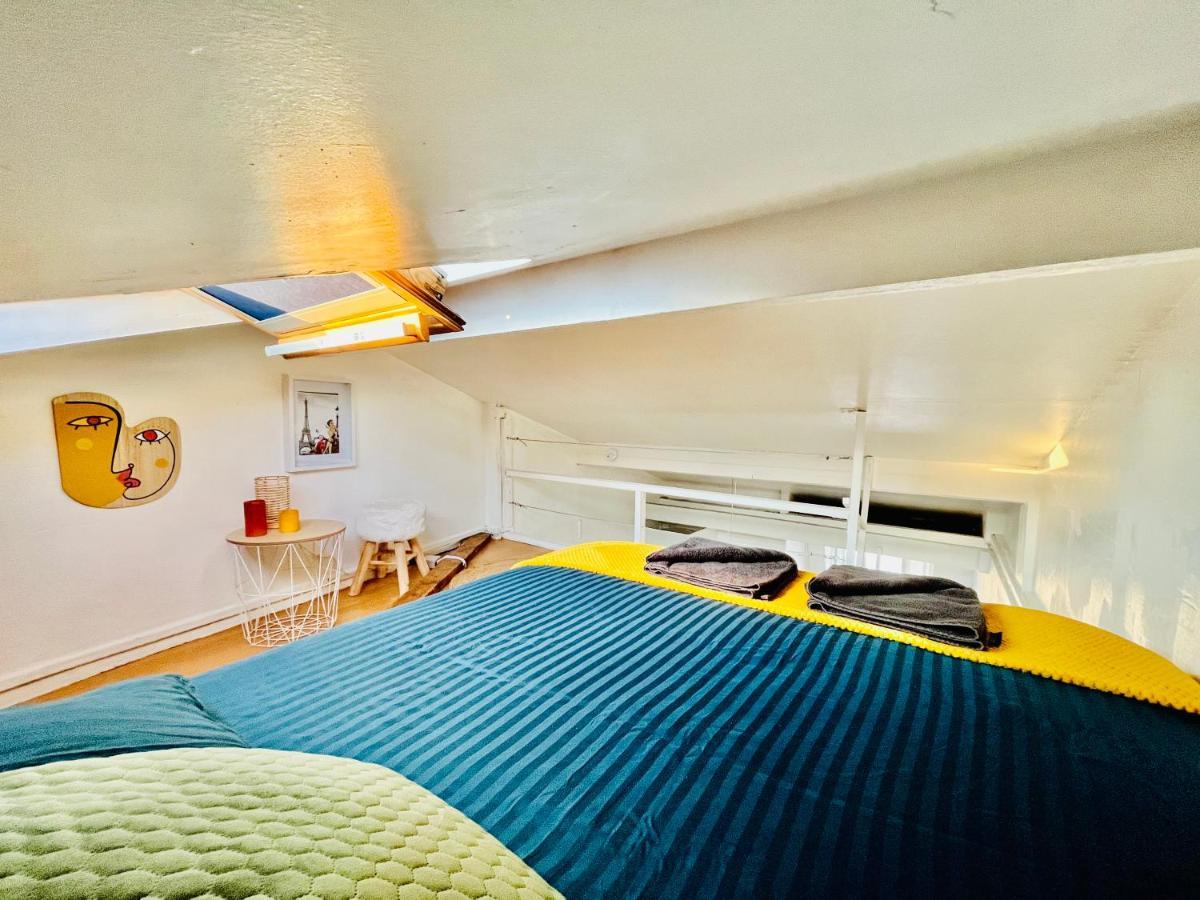 Parc Buttes Chaumont - Studio Mezzanine Paris Appartement Buitenkant foto